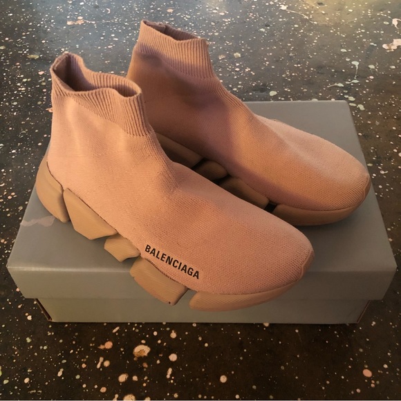 Balenciaga Speed Light 2 Sneakers Beige 3D Knit - Picture 6 of 9